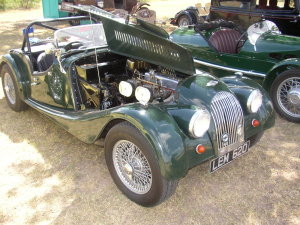 Morgan cars on display