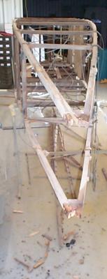 Bristol fuselage on its side with rear bays removed