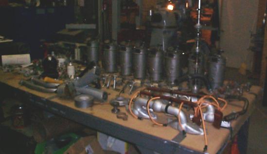 Canuck engine, disassembled