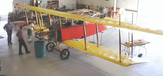 Canuck being re-rigged after the fuselage was covered