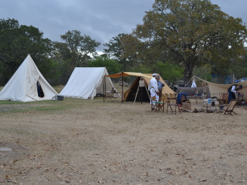 Re-enactors' encampment