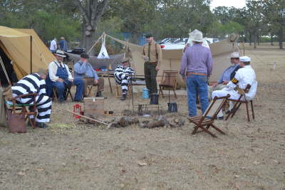 Re-enactors encampment