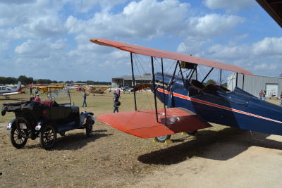 View from the hangar past the Waco 10