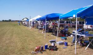 Contestants setup area