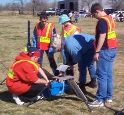 Flightline crew prepping a rocket