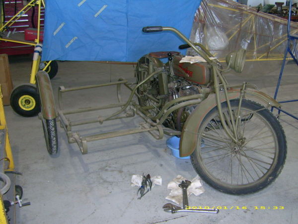 Indian with sidecar body off