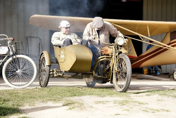Indian motorcycle test run