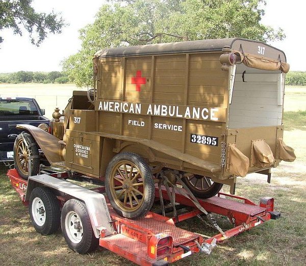 French Ambulance loaded for USAA trip