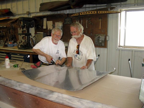 Cutting sheet metal for Thomas-Morse belly cowl