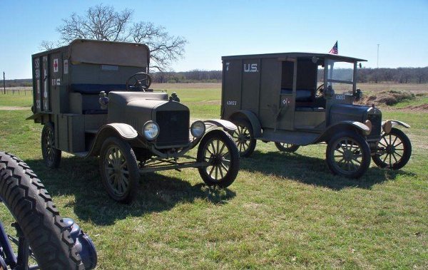 Model Ts basking in the sun