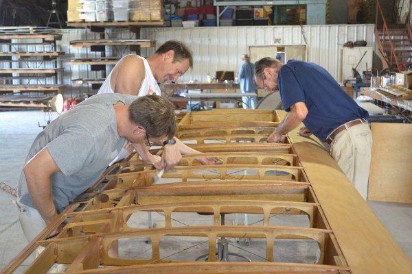Varnishing the Rearwin 2000C Ken-Royce wing panel