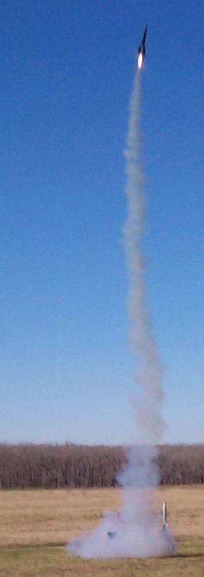 Model V-2 rocket launch