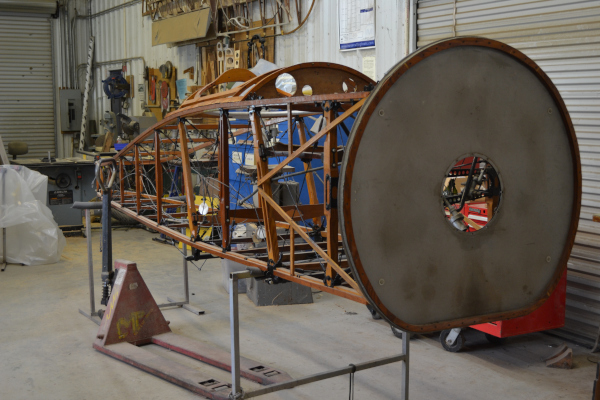 1917 Thomas-Morse S-4C fuselage during restoration